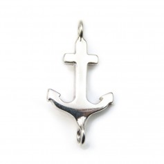 Intercalaire ancre en argent 925  9x19mm x 1pc