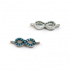 Intercalaire 8 infini turquoise reconstitué 5x18mm x 1pc