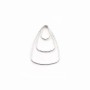 Intercalaire triple triangle martèle ,21x25mm, argent 925  x 1pc
