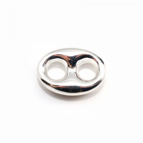 Zwischenlage Kaffeebohne , 12.5x17mm, 925er Silber x 1Stk