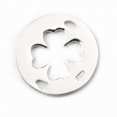 Argent 925 intercalaire trèfle 15 mm x 1pc
