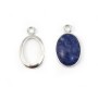 Pendentif support  pour cabochon ovale, argent 925, 10x14mm x 1pc
