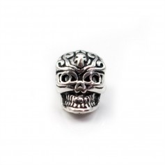 Pendentif  tête de mort,  Argent 925 11x7mm x 1pc