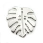 Breloque en argent 925, en forme de feuille, 15 * 16mm x 1pc
