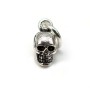 Breloque en forme de tête de mort, en argent 925, de taille 5x11mm x 1pc
