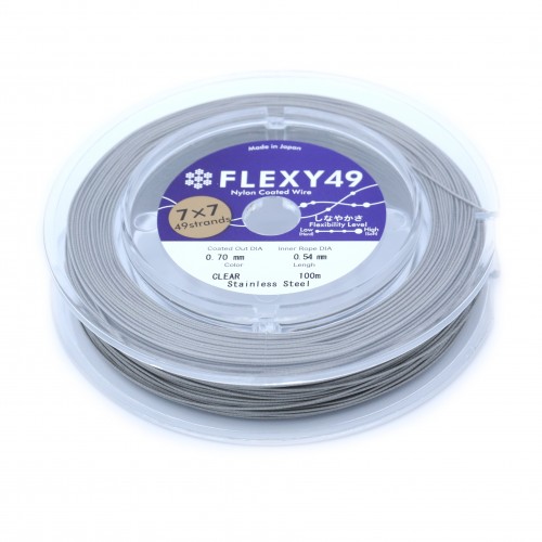 Fil câblé acier 49 brins 0.7mm x 100m