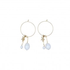 Boucles d’oreilles en gold filled & perles de culture d'eau douce x 2pcs
