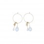 Boucles d’oreilles en gold filled & perles de culture d'eau douce x 2pcs