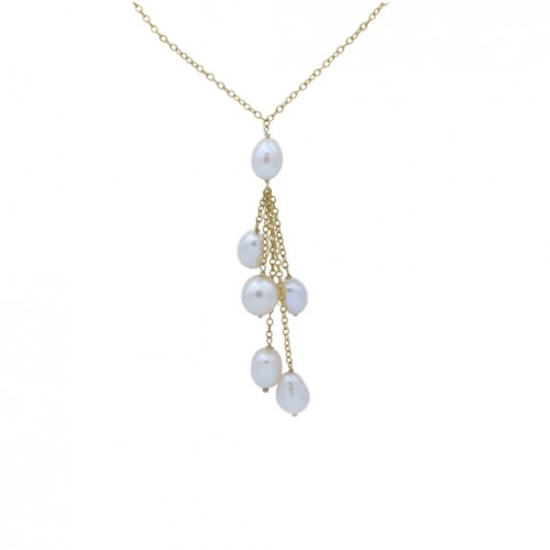 Collier en gold filled & perle d'eau douce x 1pc