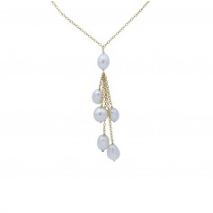 Collier en gold filled & perle d'eau douce x 1pc