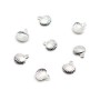 Breloque coquillage 8x9mm en argent 925 x 2pcs