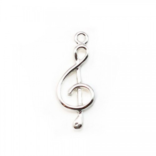 925 sterling silver treble clef charm 8x20mm x 1pc