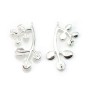 Breloque petite branche avec trois attaches, argent 925, 16x25mm x 1pc