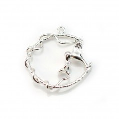 Pendentif  colibrie , argent 925 ,26mm x 1pc