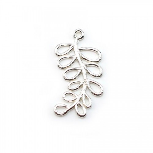 925 sterling silver feather charm 24mm x 1pc