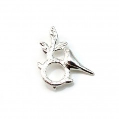 Pendentif branche et oiseau , argent 925 ,15.5x18mm x 1pc