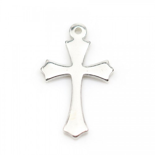 Argent 925 pendantif Croix 12x20mm x 1pc