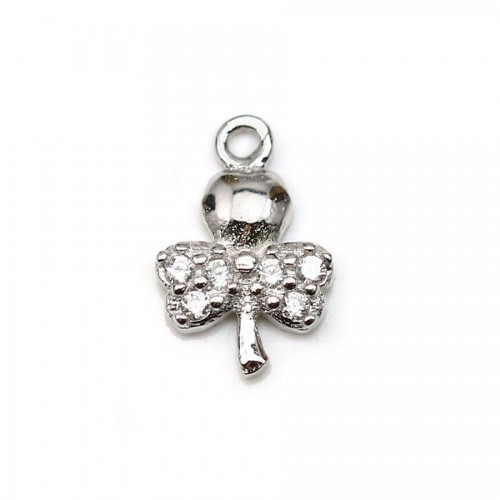 Breloque en argent 925 & zirconium, en forme de libellule mesurant 6.7x10mm x 1pc