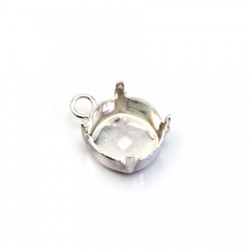Serti pendentif 10mm argent 925 x 1pc