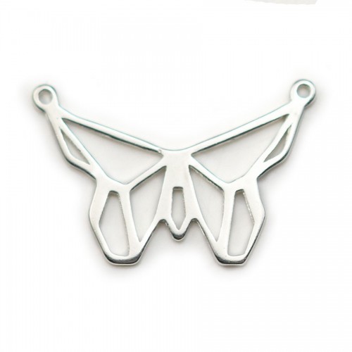 Breloque en argent 925 , en forme de papillon, 20.5 * 12mm x 1pc