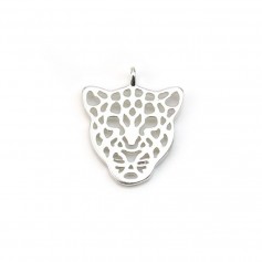 Breloque feuille en argent 925 13x21mm x 1pc