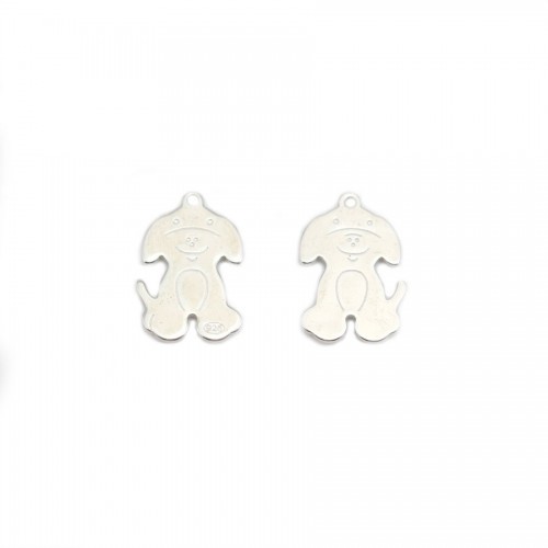 Horse charm silver  tone 15x18mm x 1pc