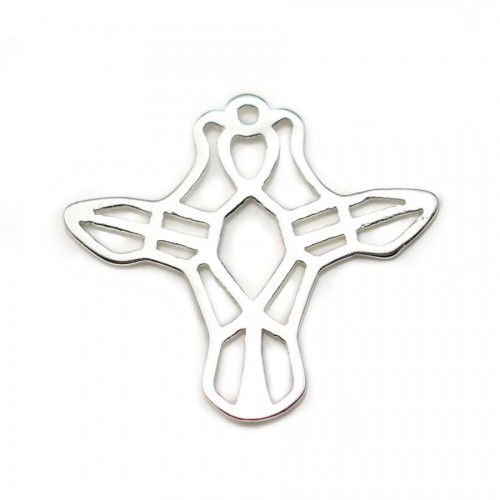 Charm in 925 silver, in the shape of a buffalo, 18 * 20mm x 1pc