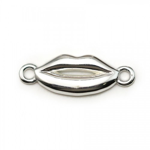 Breloque en argent 925, en forme de bouche, 6 * 17mm x 1pc