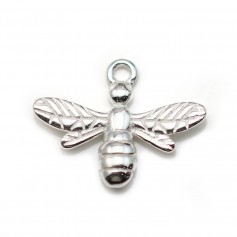 Breloque en argent 925, en forme d'abeille, 15 * 11.5mm x 2pcs