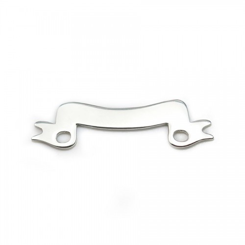 Intercalaire en argent 925, en forme de ruban à graver, 20 * 5.5mm x 1pc