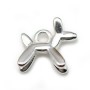 Breloque en argent 925, en forme de petit chien, 9.8 * 10.5mm x 1pc