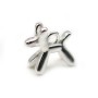 Breloque en argent 925, en forme de petit chien, 9.8 * 10.5mm x 1pc