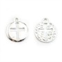 Breloque croix découpée Argent 925 15 mm x 1 st