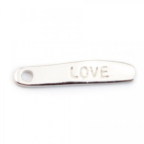 Breloque love  Argent 925 19x4mm x 2 st 