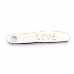 Breloque love  Argent 925 19x4mm x 2pcs 