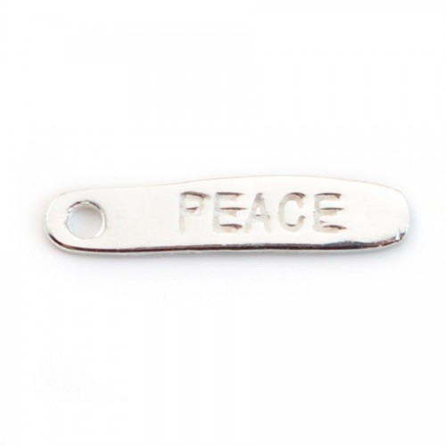 Breloque Peace  Argent 925 19x4mm x 1pc