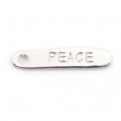 Breloque Peace  Argent 925 19x4mm x 1pc