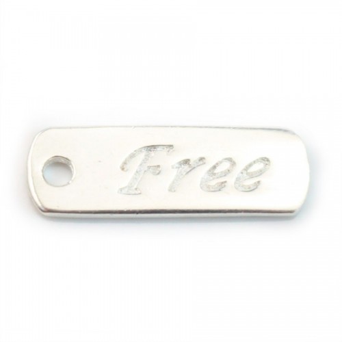 Breloque Free  Argent 925 17x6mm x 2 st