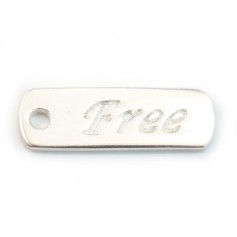 Breloque Free  Argent 925 17x6mm x 2 st