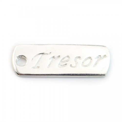 Breloque Tresor Argent 925 17x6mm x 2pcs 