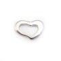 Intercalaire coeur Argent 925 5x7mm  x 1pc