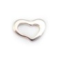 Intercalaire coeur Argent 925, 8x11.5mm  x 1pc