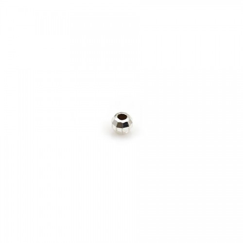 Facettierte Rundkugel, 925er Silber 2mm x 20Stk