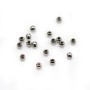Perle en forme de boule, en argent 925 rhodié, 2 * 0.8mm x 30pcs