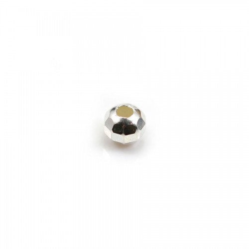 Silver 925 Faceted Ball Bead  5mm x 10pcs