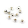 Argent 925 Boule Ronde facette 5mm x 10pcs