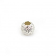 Perle brillante boule en argent 925 8mm x 1pc