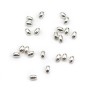 Argent 925 Anneaux Rond Plat diamenté 5.5mm  x 4 pcs