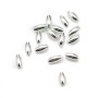 Argent 925 Anneaux Rond Plat diamenté 5.5mm  x 4 pcs