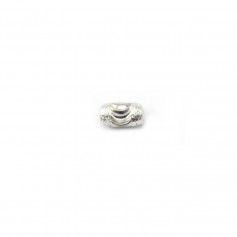 Argent 925 Anneaux Rond Plat diamenté 5.5mm  x 4 st